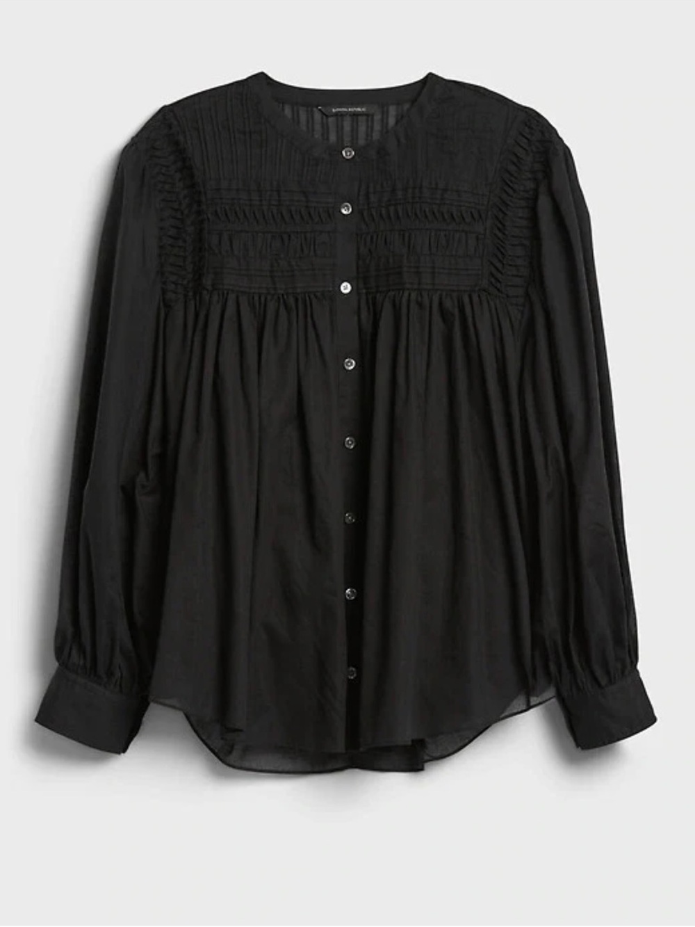 Banana Republic 🖤🖤🖤 Pintuck Swing Top Blouse - S Petite